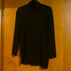 J.Jill Luxe Supima Black Turtleneck Tunic, Size Medium